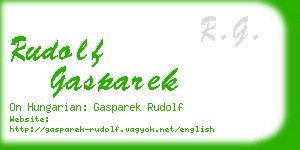 rudolf gasparek business card